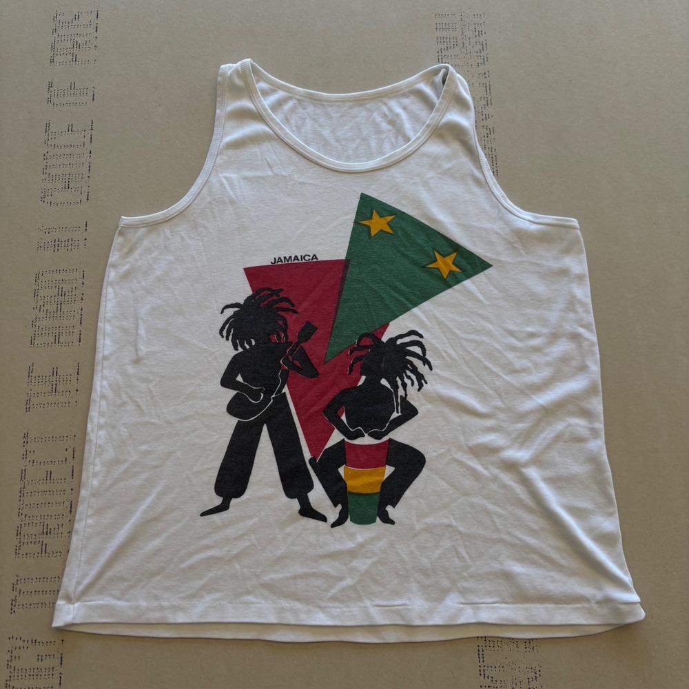 Vintage 80s Jamaica Reggae Graphic Tank Top